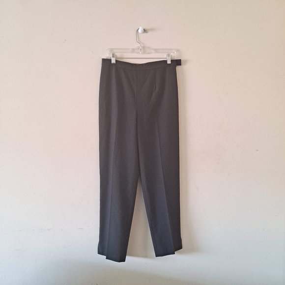 Margaret M Black Ankle Pants with Slits -| Size 8 - Picture 1 of 6